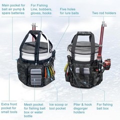 Fishing Bucket Organizer Multipockets Professional Practical Waterproof