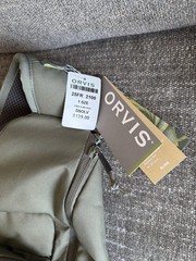 Orvis Nylon Sling Pack Fishing Tackle Bag, 2 Pockets, Green/Gray MPN 25FR