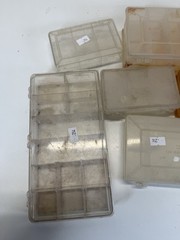 Lot of 9 Vintage Plastic Tackle Craft Storage Organizer Boxes Plano Style