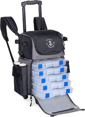 Calissa Offshore Rolling Fishing Tackle Box with Wheels, Waterproof Fishing Back