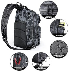 Fishing Backpack, Fishing gear,Tackle Bag, Black Bag With 2 Boxes (No Rod)