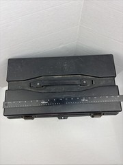 Vintage Plano Phantom Pro Tackle Box Black Plastic XL Fishing Tackle Bait Store