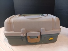Plano Tackle Box 6102 2 Tier Fold Out Tray Fishing Gear Made in USA