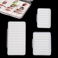 Slim EVA Foam Fly Box Clear Lid Fishing Box Competition Fishing Hook Tackle Box