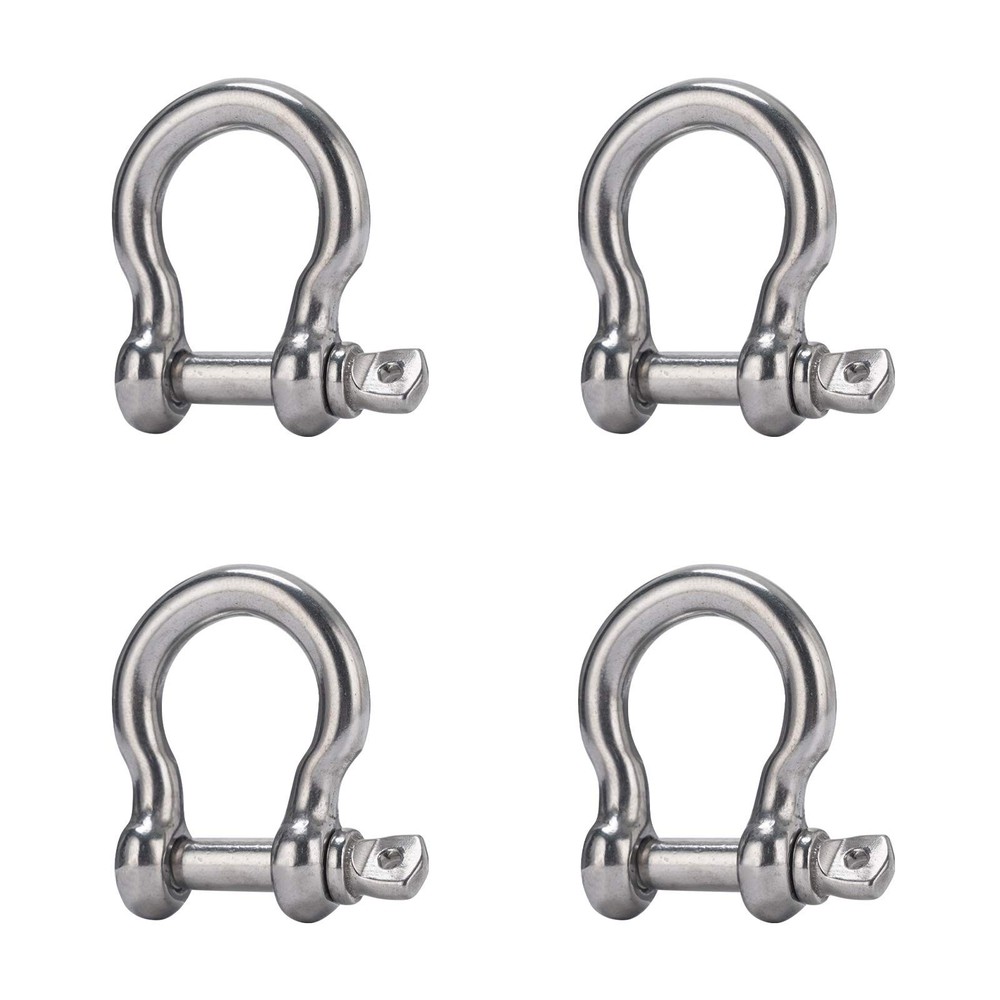 Screw Pin Anchor Shackle 5/16 Inch 8mm 304 Stainless Steel Heavy Duty 4pcs