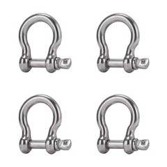Screw Pin Anchor Shackle 5/16 Inch 8mm 304 Stainless Steel Heavy Duty 4pcs