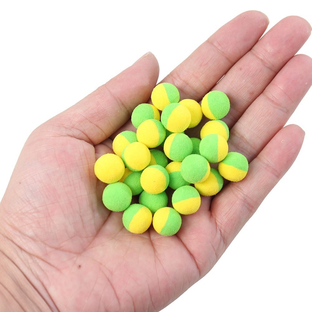 Carp Bait Beads 30pcs Two Color EVA 12mm for Rig Setup and For Fishing