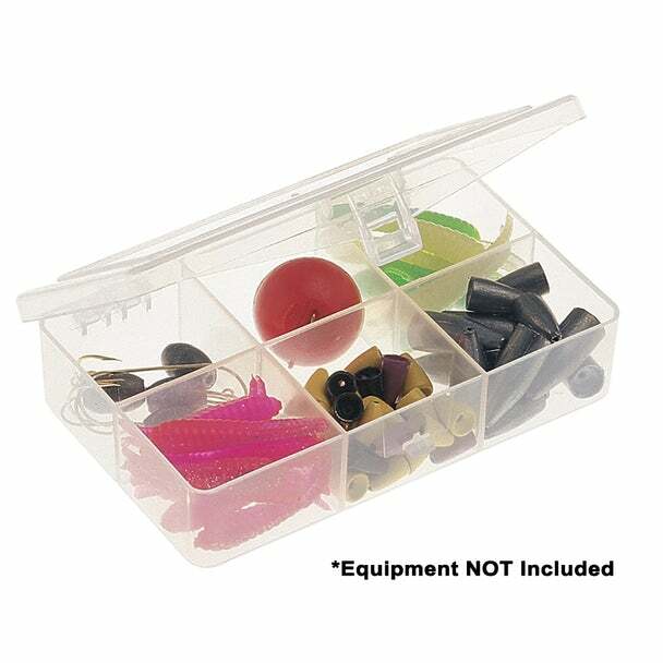 Bass Pro Shops Clear 6 Compartment Fishing Tackle Organizer 4-5/8 X 2-7/8 X 1.