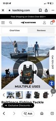 KastKing BaitSpace 50L Fishing Tackle Backpack with Removable Bait Binder