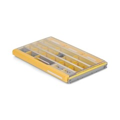 Plano EDGE Premium Terminal Tackle Utility Box, Clear and Yellow, Rust-Resistant