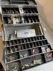 Vintage UMCO 1000 Aluminum Tackle Box Full With Model 10 Small Box