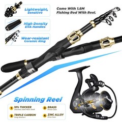 16.5 x 11.8 x 5.5 inches, Black Camo Backpack With Rod and Reel Combo