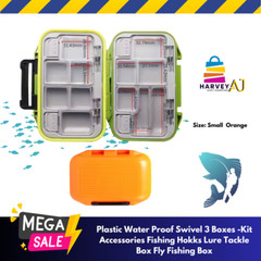 Compartment Fly Fishing Lures Hook Box Waterproof- 3 Boxes Kit