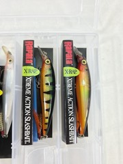 Lot of 6 Rapala Fishing Lures in Clear Plano Tackle Box
