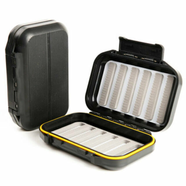 Fly FISHING Box Waterproof Click Shut BLACK