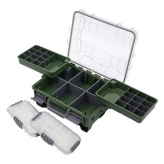 Fishing Tackle Storage Box, Fishing Tackle Box With Small Removable Tackle Tray