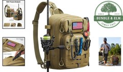 Lightweight Fishing Pack with MOLLE System and Utility Pocket for Gear Storage
