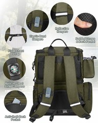 MATEIN Fishing Backpack with 4 Tackle Boxes, Fishing Bag with Rod Holder | 36…