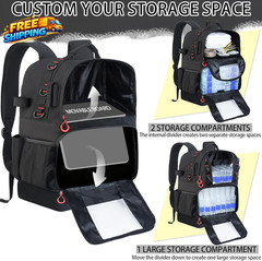 Fishing Tackle Backpack with Cooler 45L Large Tackle Bag with 2 Rod Holders…..