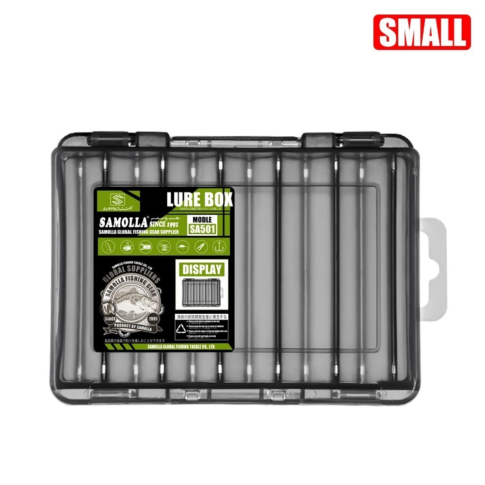 Fishing Tackle Box 14 Compartments Double-Sided Lure Hook Storage Organizer Case
