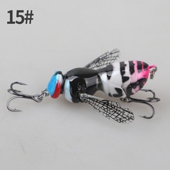 Wasp-Shaped Walking Bait 4.8cm for Surface Fishing with Rattle Attraction