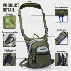 Fly Fishing Chest Pack, Lightweight Chest Pack Tackle Storage Bag, Fly Fishin…