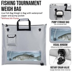 THKFISH Fish Tournament Weigh In Bag Bass Fishing Leakproof Zipper Thkfish Fish