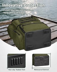 MATEIN Fishing Backpack with 4 Tackle Boxes, Fishing Bag with Rod Holder | 36…