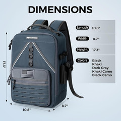 Karryall Kastmate Water-Resistant Fishing Tackle Backpack with Rod Holders