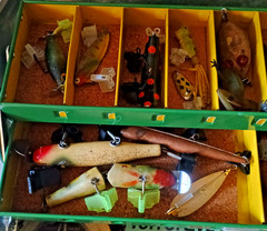 Vintage My Buddy Tacklemaster Alum. 4-Tray Tackle Box With Contents