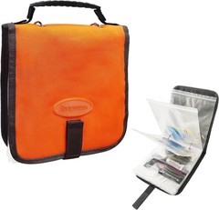 Orange Waterproof Fishing Tackle Binder – 10 Compartment Storage Solution
