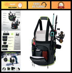Fishing Bucket Organizer for 5 Gallon Bucket, Tackle Bag with 15 Pockets, Adjust