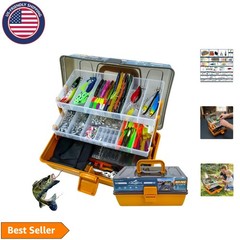 Spacious 3-Layer Tackle Box with 421-Piece Fishing Gear – Perfect for Any Angler