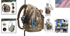 Water-Resistant Fishing Backpack with Rod Holder & Ergonomic Straps – Khaki