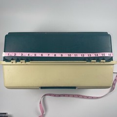 VTG Plano 4100 Classic Fishing Tackle Box 3 Tray Green/Tan Bait Storage Dividers