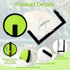 5 Pcs Fishing Hook Covers Set 4 Red Lure Wraps for Fishing Rod & 1 Clear Bai…