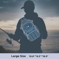 BlowBak Tactical Sling Tackle Bag-Lightweight Fishing Backpack Storge Fishing…