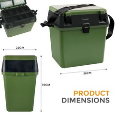 Tackle Box seat bucket box for camping fishing basket boating with padded seat
