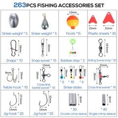 Complete Fishing Accessories Set Portable Organizer Box with Fish Pliers Tool