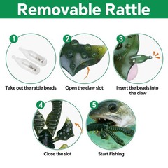 5.5″ Soft Craw Baits for Bass Fishing, 3 Color Battle Crawfish Lures with Rem…