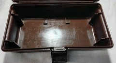 VINTAGE FLAMBEAU 14030 FISHING TACKLE/TOOL BOX BROWN VINTAGE USA 🇺🇸