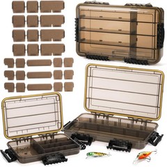 3 Pack Fishing Tackle Boxes, 3600 3700 Tray Storage Box, Waterproof Plastic Cont