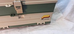 Vintage Plano 707 Tackle Box Tan/Green Made in USA two drawer plus top storage