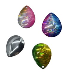 Copper Fishing Spinner Blades 10pcs Kit UV Modified Colorful for Lure DIY