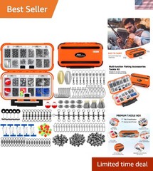 Portable 253-Piece Fishing Tackle Box – Ideal for Freshwater & Saltwater Fishing