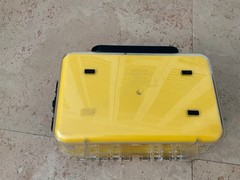 Plano 1460 Waterproof Utility Tackle Box Clear Yellow Case w Insert