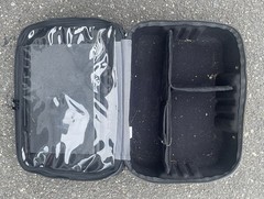 PLANO FLIP SIDER 3258 SATCHEL MOLDED TACKLE BOX 17”X13”X8-BROKEN OUTSIDE ZIPPER