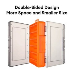 Fishing Tackle Box Lure Waterproof Compartments 2 Layer Storage Hard Case Hook