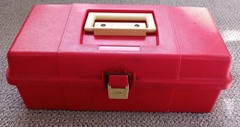 Vintage Plano Tackle Box 5410 Red with Tan HandleMade In The USA – Nice!