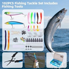 Ample 103PCS Fishing Tackle Backpack: Waterproof Sling Bag for Camping & Hiking